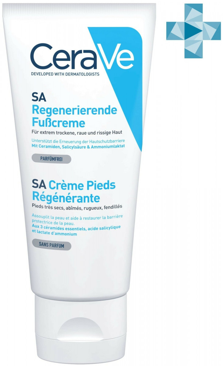 CERAVE / SA / Восстанавливающий крем для сухой, потрескавшейся кожи ног, 88 мл CERAVE / SA / Восстанавливающий крем для сухой, потрескавшейся кожи ног, 88 мл